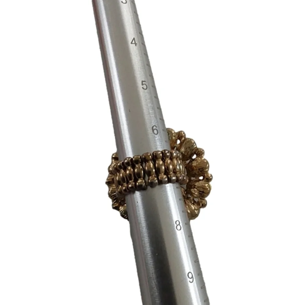 Sun‎ Flower Diamonds HoneyYellow  Fashion Ring